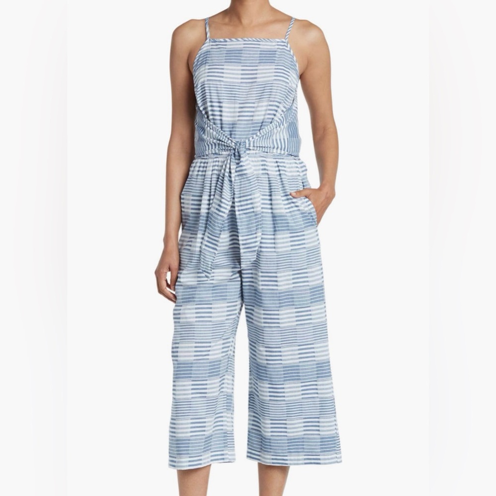 Lovestitch Navy and White Striped Jumpsuit